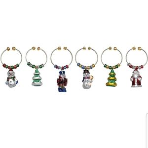 Boston Warehouse Christmas Wine Charms NEW
